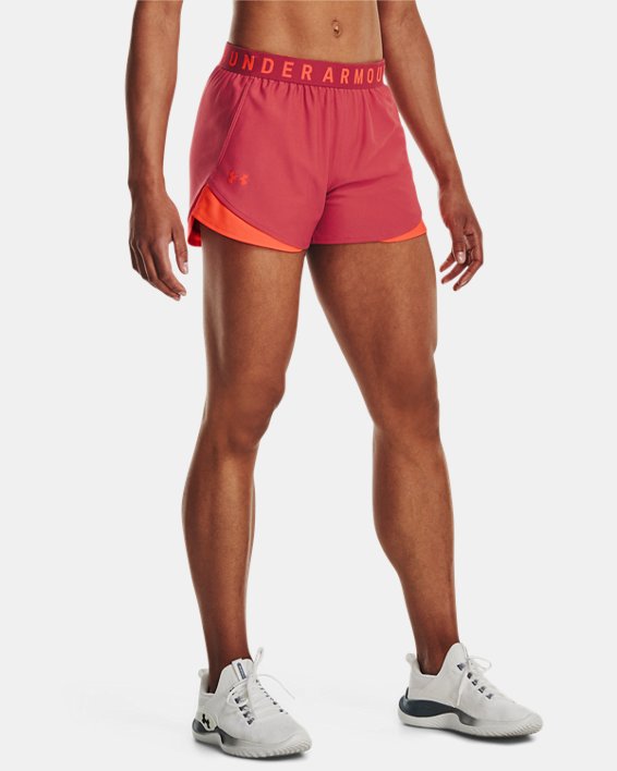 กางเกงขาสั้น UA Play Up Shorts 3.0 สำหรับผู้หญิง in Red image number 0